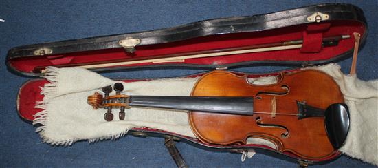 A 19th century French Colin of Nancy violin,